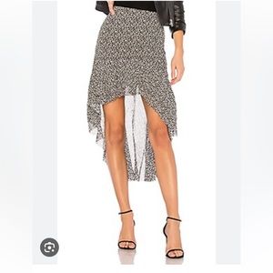 Iro High Low Floral Skirt Sz 40 / 8 #0221